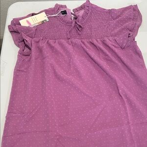 Purple Ruffled Women's Blouse